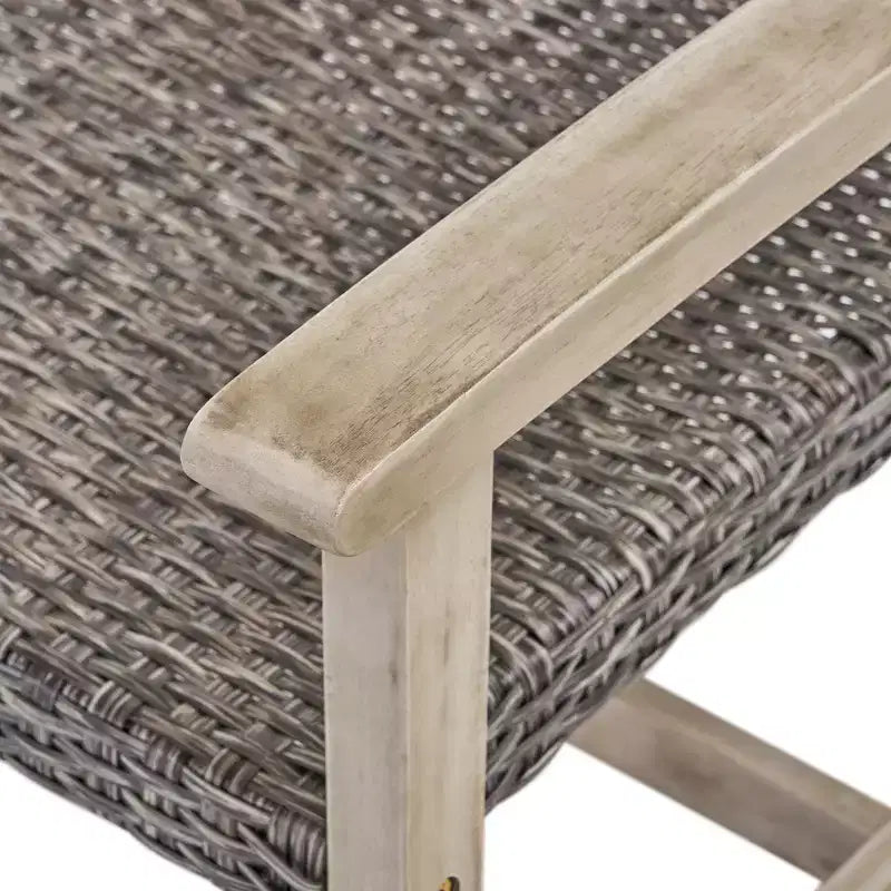 Set da conversazione Christopher Knight Home Hampton per esterni, composto da divano a 10 posti e divanetto in legno di acacia e vimini