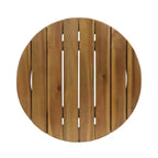 Set composto da poltrona club e tavolino da esterno GDFStudio Lorie in legno di acacia con cuscini, teak/bianco