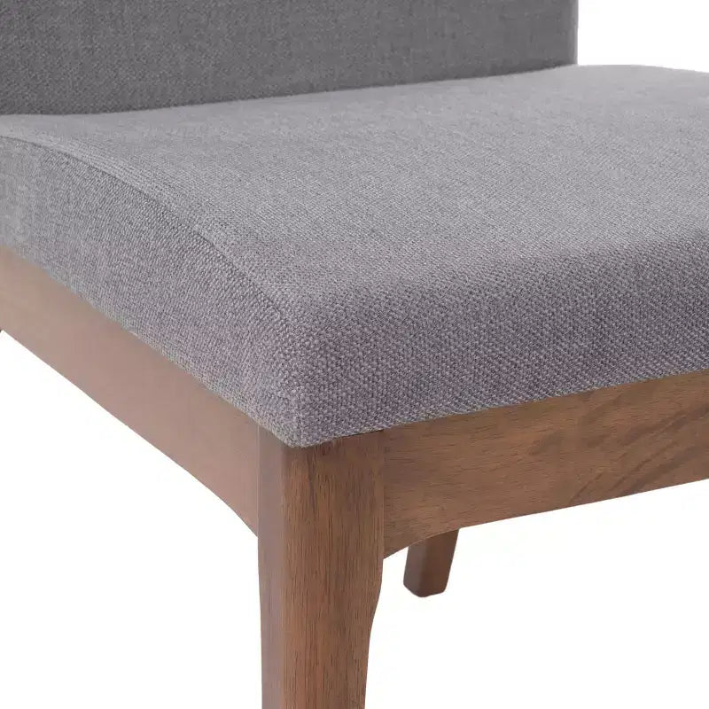 Set tavolo da pranzo da 5 pezzi, set da pranzo, set tavolo da cucina con 4 sedie imbottite, stile moderno di metà secolo, beige/grigio + noce-ModernLuxe