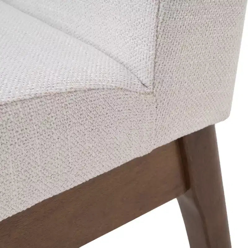 Set tavolo da pranzo da 5 pezzi, set da pranzo, set tavolo da cucina con 4 sedie imbottite, stile moderno di metà secolo, beige/grigio + noce-ModernLuxe