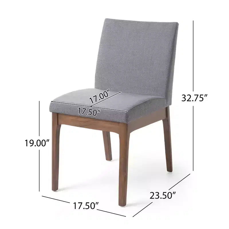 Set tavolo da pranzo da 5 pezzi, set da pranzo, set tavolo da cucina con 4 sedie imbottite, stile moderno di metà secolo, beige/grigio + noce-ModernLuxe