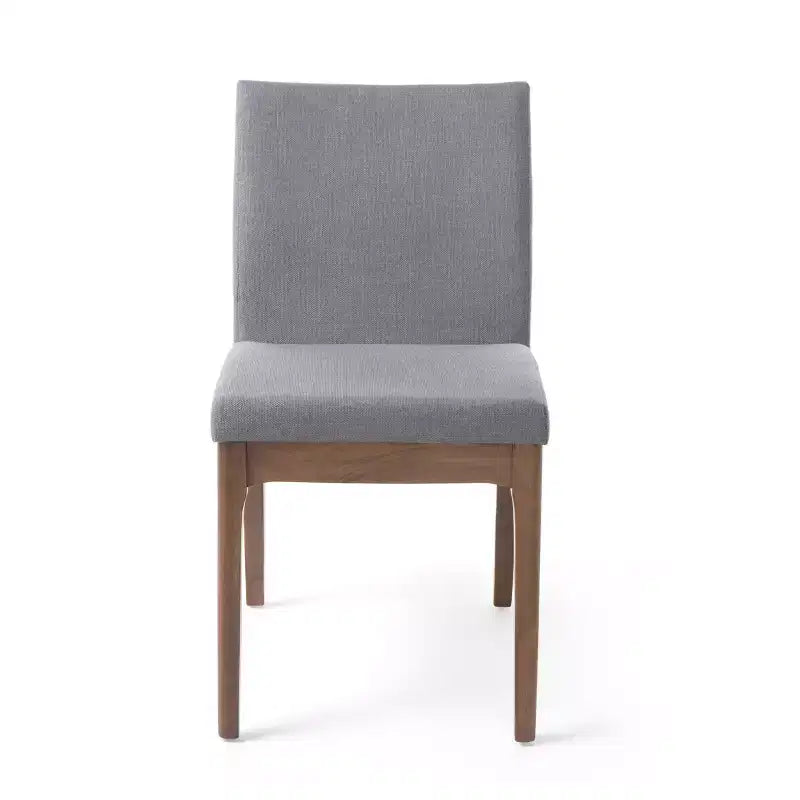 Set tavolo da pranzo da 5 pezzi, set da pranzo, set tavolo da cucina con 4 sedie imbottite, stile moderno di metà secolo, beige/grigio + noce-ModernLuxe