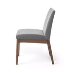 Set tavolo da pranzo da 5 pezzi, set da pranzo, set tavolo da cucina con 4 sedie imbottite, stile moderno di metà secolo, beige/grigio + noce-ModernLuxe