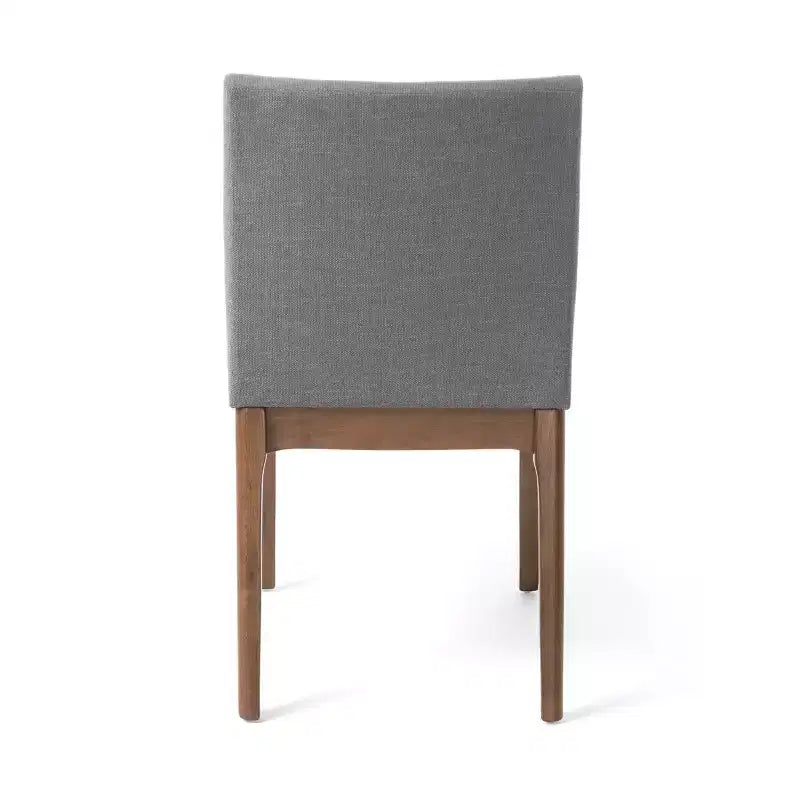 Set tavolo da pranzo da 5 pezzi, set da pranzo, set tavolo da cucina con 4 sedie imbottite, stile moderno di metà secolo, beige/grigio + noce-ModernLuxe