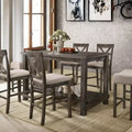 Christopher Knight Home Sinclair 60 Wood 7 Piece Rectangle Dining Table Set With 6 Upholstered Chairs