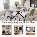 Set da tavolo da pranzo rotondo EROMMY 47.2, tavolo da cucina moderno con 4 sedie