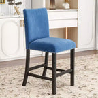 Set da pranzo da 5 pezzi, tavolo da pranzo altezza bancone, set da pranzo altezza bar con 4 sedie rivestite in velluto e tavolo da pranzo con piano in finto marmo - ModernLuxe