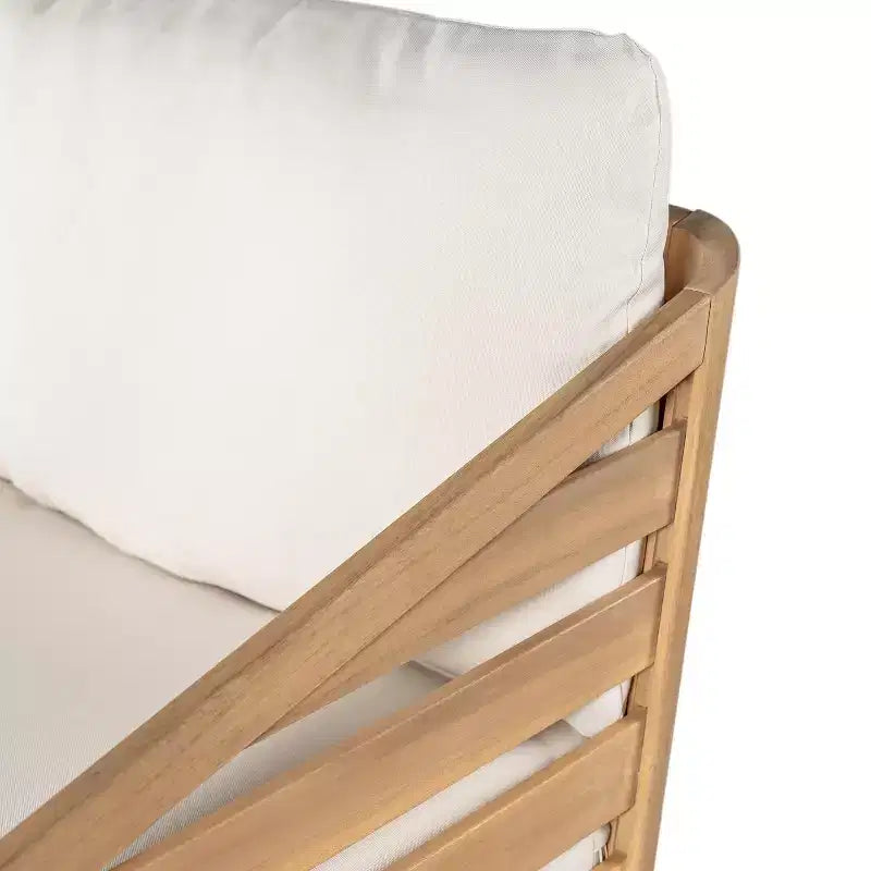 Christopher Knight Home Yantic Set da conversazione moderno da esterno a 4 pezzi in legno di acacia con cuscini resistenti all'acqua