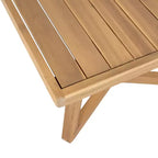 Christopher Knight Home Yantic Set da conversazione moderno da esterno a 4 pezzi in legno di acacia con cuscini resistenti all'acqua