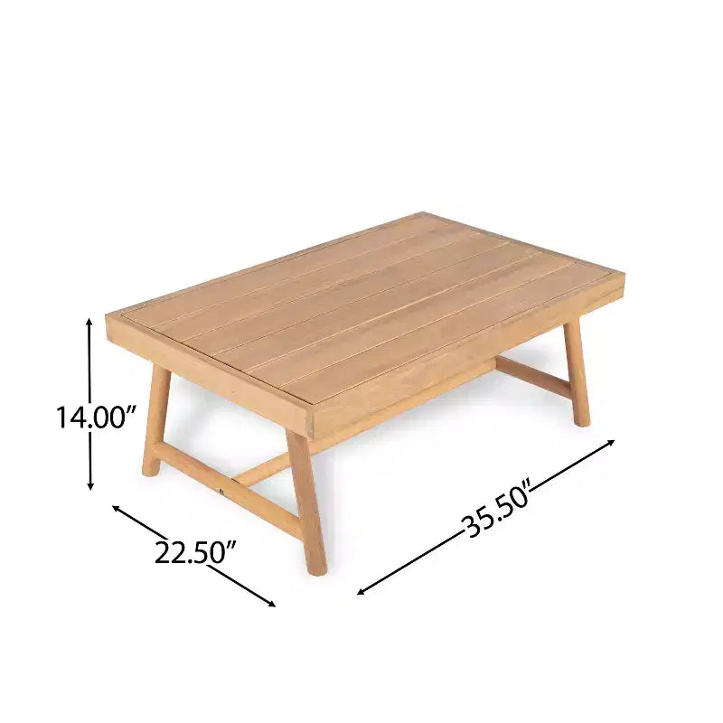 Set da salotto da esterno Christopher Knight Home Selina, 4 pezzi, design a doghe rustico, in legno di acacia con cuscini