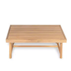 Set da salotto da esterno Christopher Knight Home Selina, 4 pezzi, design a doghe rustico, in legno di acacia con cuscini