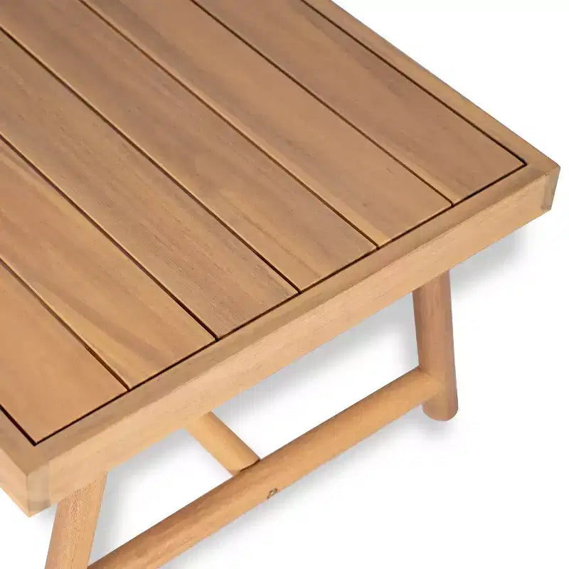 Set da salotto da esterno Christopher Knight Home Selina, 4 pezzi, design a doghe rustico, in legno di acacia con cuscini