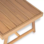 Set da salotto da esterno Christopher Knight Home Selina, 4 pezzi, design a doghe rustico, in legno di acacia con cuscini
