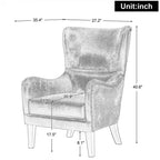 Poltrona lounge vintage Christopher Knight Home Morgan con schienale alto, effetto invecchiato e poggiapiedi