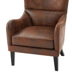 Poltrona lounge vintage Christopher Knight Home Morgan con schienale alto, effetto invecchiato e poggiapiedi