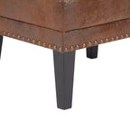 Poltrona lounge vintage Christopher Knight Home Morgan con schienale alto, effetto invecchiato e poggiapiedi
