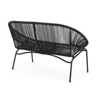 Christopher Knight Home Paoa Set Salotto da Esterno in 3 Pezzi Intrecciato con Struttura in Ferro (Tavolo Non Incluso)