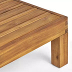 Set divanetto a due posti con bracciolo destro e tavolino da caffè in legno di acacia per esterni Oana di Christopher Knight Home, con cuscino