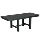 Set da pranzo allungabile da 6 pezzi HABITRIO per 6 persone, set da pranzo in stile rustico con 4 sedie imbottite, panca e 2 prolunghe rimovibili, naturale/nero