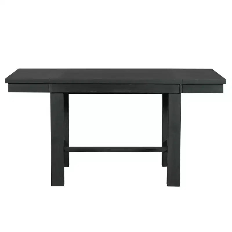 Set da pranzo allungabile da 6 pezzi HABITRIO per 6 persone, set da pranzo in stile rustico con 4 sedie imbottite, panca e 2 prolunghe rimovibili, naturale/nero
