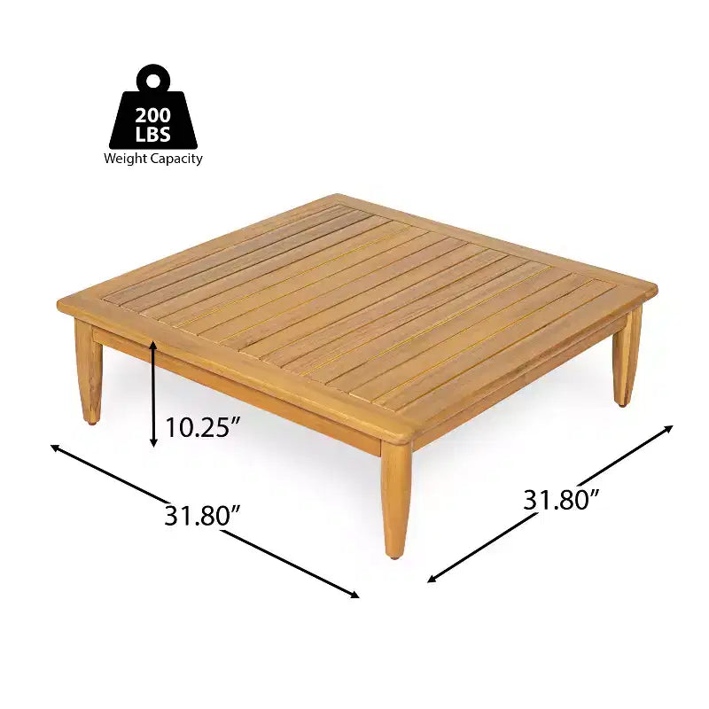 Set di sedute a V per esterni Sacova di Christopher Knight Home in legno di acacia, struttura con finitura teak e cuscino beige