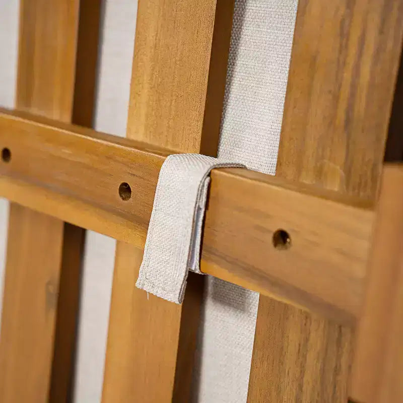 Set di sedute a V per esterni Sacova di Christopher Knight Home in legno di acacia, struttura con finitura teak e cuscino beige