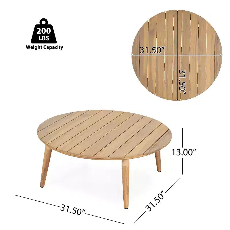Christopher Knight Home Zill - Set moderno da 4 pezzi con sedute in legno di acacia e corda intrecciata per patio, con tavolino da caffè a doghe