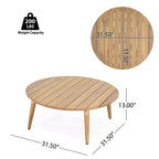 Christopher Knight Home Zill - Set moderno da 4 pezzi con sedute in legno di acacia e corda intrecciata per patio, con tavolino da caffè a doghe