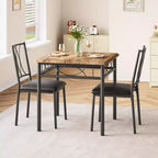 Set tavolo da pranzo Garvee, set tavolo da pranzo: tavolo rettangolare piccolo e sedie per cucine, sala da pranzo