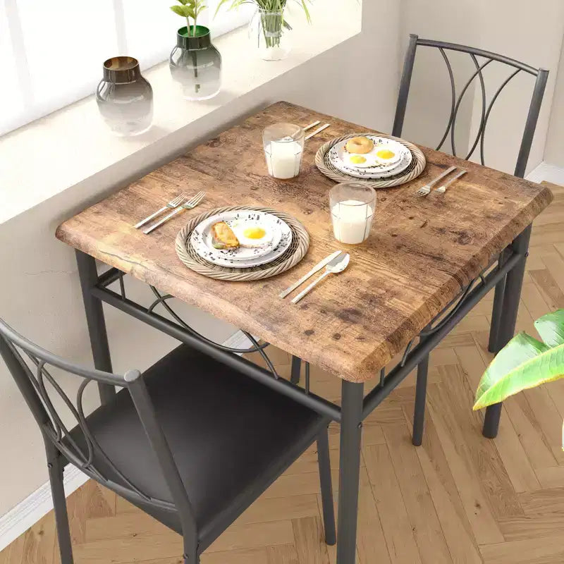 Set tavolo da pranzo Garvee, set tavolo da pranzo: tavolo rettangolare piccolo e sedie per cucine, sala da pranzo