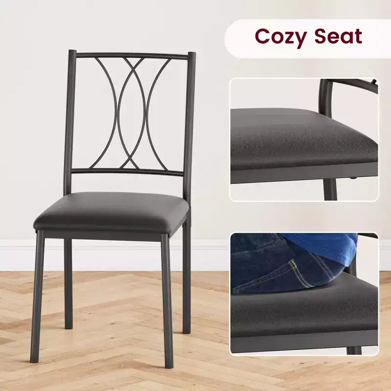 Set tavolo da pranzo Garvee, set tavolo da pranzo: tavolo rettangolare piccolo e sedie per cucine, sala da pranzo