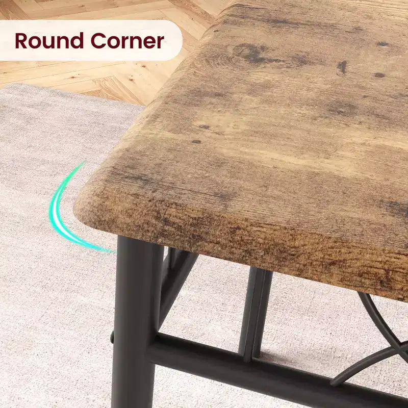 Set tavolo da pranzo Garvee, set tavolo da pranzo: tavolo rettangolare piccolo e sedie per cucine, sala da pranzo