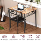 Set tavolo da pranzo Garvee, set tavolo da pranzo: tavolo rettangolare piccolo e sedie per cucine, sala da pranzo