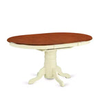 Set sala da pranzo HomeStock Belmont - Tavolo ovale con prolunga e 6 sedie, bianco