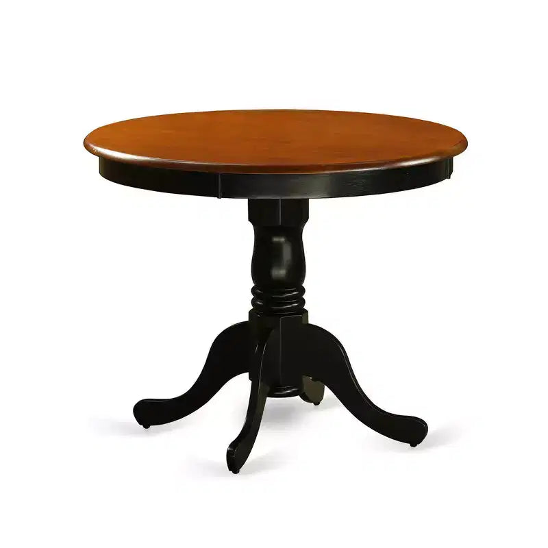 HomeStock Belmont Set da cucina - Tavolo e 2 sedie da pranzo, nero e ciliegio