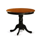 HomeStock Belmont Set da cucina - Tavolo e 2 sedie da pranzo, nero e ciliegio