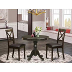 Set tavolo da cucina HomeStock Belmont - Tavolo più 2 sedie da pranzo, Cappuccino