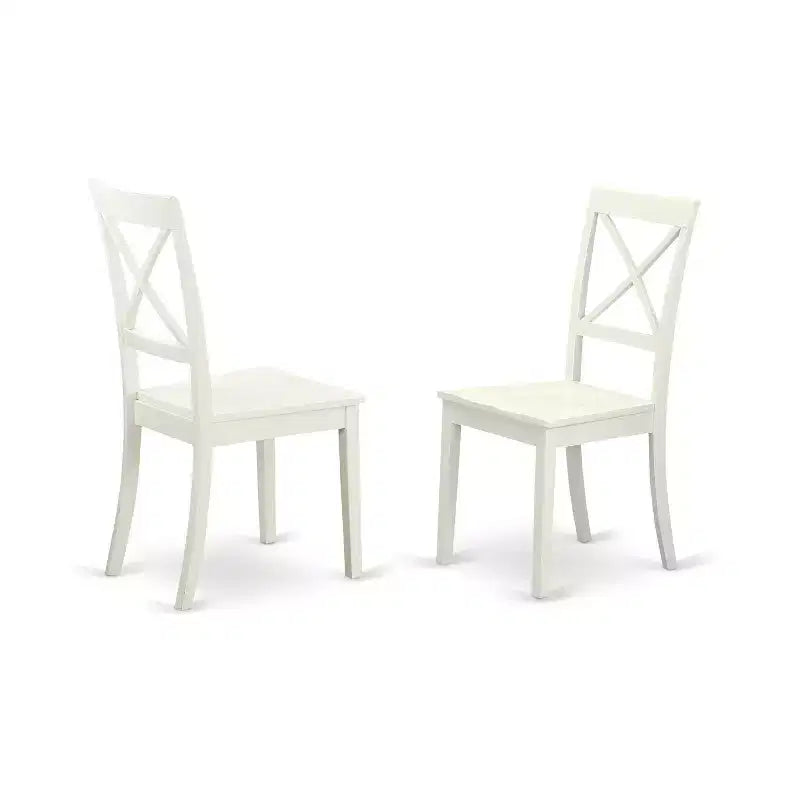 HomeStock Belmont Set Tavolo da Cucina - Tavolo Più 2 Sedie da Pranzo, Bianco Lino