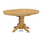 HomeStock Belmont set da pranzo da 7 pezzi, tavolo ovale 42/60 con allunga a farfalla da 18 pollici e 6 sedie Parson con gambe in rovere e tessuto di lino color cervo chiaro