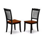 Tavolo rettangolare HomeStock Belmont da 42/60 pollici (107/152 cm) con allunga da 18 pollici (46 cm) e 6 sedie con schienale a doghe verticali