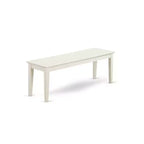 HomeStock Belmont Set pranzo da 5 pezzi per 6 persone - Tavolo da pranzo e 2 sedie e 2 panche in lino bianco
