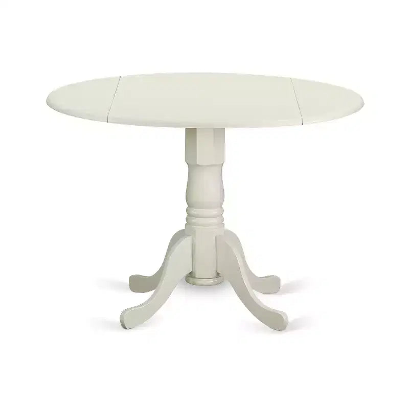 Set da cucina HomeStock Belmont 5 pezzi Dublin - Tavolo da pranzo e 4 sedie da cucina con seduta in legno, Bianco Lino