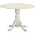 Set da cucina HomeStock Belmont 5 pezzi Dublin - Tavolo da pranzo e 4 sedie da cucina con seduta in legno, Bianco Lino
