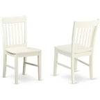 Set da cucina HomeStock Belmont 5 pezzi Dublin - Tavolo da pranzo e 4 sedie da cucina con seduta in legno, Bianco Lino