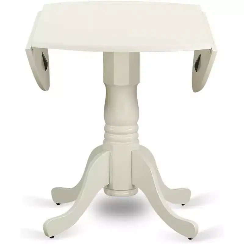 Set da cucina HomeStock Belmont 5 pezzi Dublin - Tavolo da pranzo e 4 sedie da cucina con seduta in legno, Bianco Lino