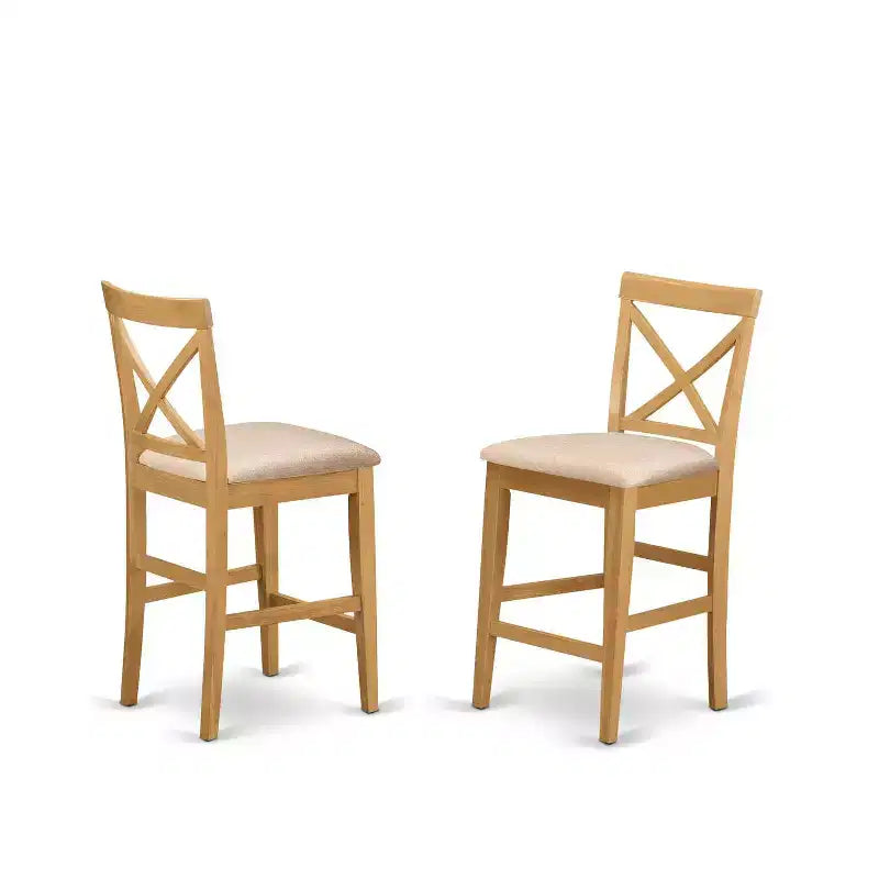 Set da cucina 5 pezzi HomeStock Belmont, include un tavolo da pranzo quadrato e 4 sedie, 91x91 cm, color quercia