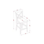 Set da cucina 5 pezzi HomeStock Belmont, include un tavolo da pranzo quadrato e 4 sedie, 91x91 cm, color quercia
