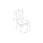 HomeStock Set di 5 Pezzi per Sala da Pranzo Include un Tavolo Rotondo da Cucina con Alette e 4 Sedie da Pranzo, 42x42 Pollici