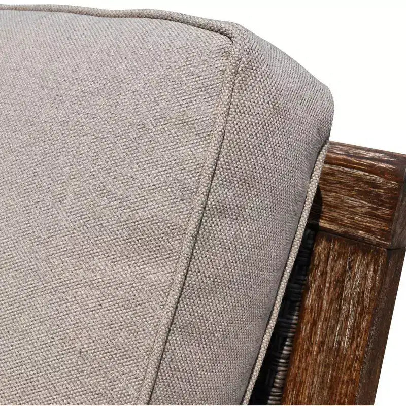 Set 2 pz. poltrona club e pouf Courtyard Casual Bermuda in teak FSC Include: Una poltrona club e un pouf