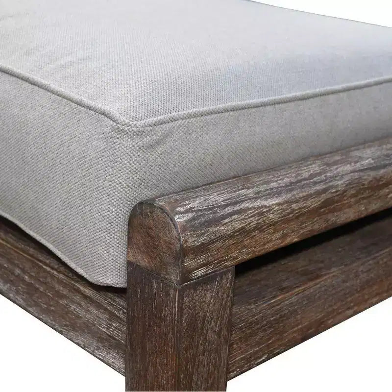 Set 2 pz. poltrona club e pouf Courtyard Casual Bermuda in teak FSC Include: Una poltrona club e un pouf